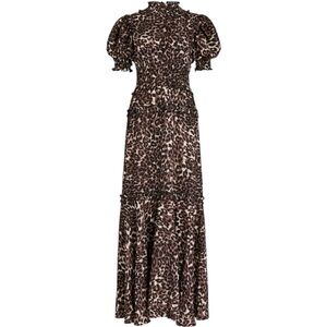 Sister Jane Lise Leopard Maxi Dress‎ Brown Size L+ NWT